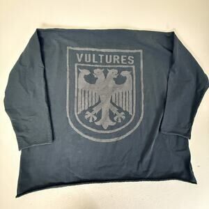 Los Angeles Apparel Vultures Graphic Long Sleeve Tee Black Made in USA L